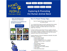 Tablet Screenshot of pawsforpeople.co.za