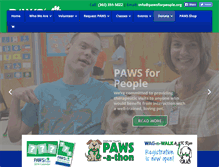 Tablet Screenshot of pawsforpeople.org